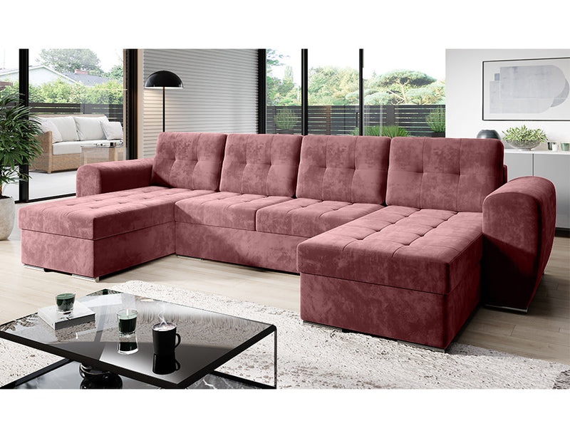 BARI Corner U-shape sofa in a modern living room setting.