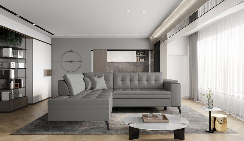 LANVIN Corner sofa bed in modern living room setting.