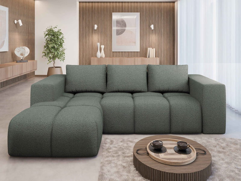 FLAVIO Corner Sofa Bed in modern living room setting.