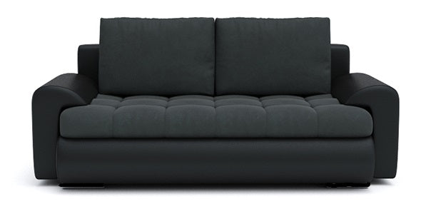 TOKYO Sofa Double in black, modern design, versatile as a sofa bed.