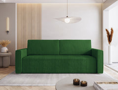 Green MIMIR Sofa Bed in modern living room setting.