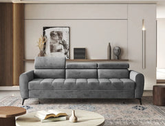 BJORN Sofa Bed with adjustable headrests in a modern living room setting.