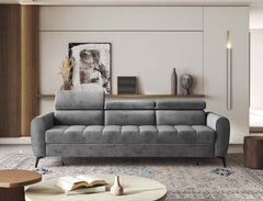 BJORN Sofa Bed with adjustable headrests in a modern living room setting.